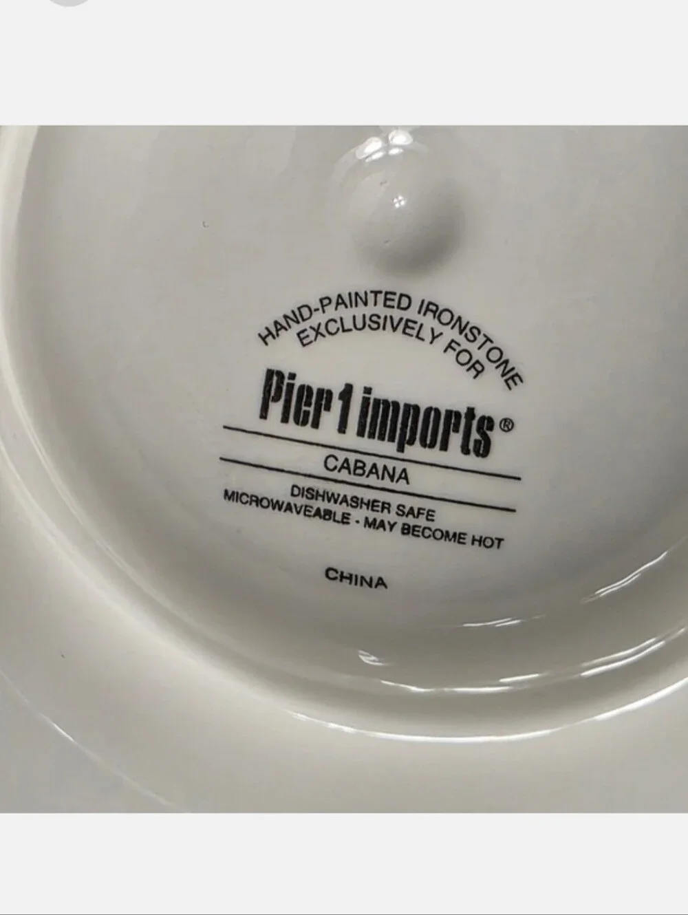 Pier 1 Imports Cabana Collection Large Chips & Salsa Bowl Handpainted Home Decor